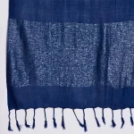 Women's New Blue Viscose Rayon Scarf Rectangle Hijab - Image 8