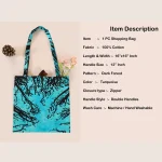 Women's Turquoise Shoulder Bag Summer Handbag - Image 6