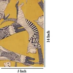 Yellow Cat Printed Running Loose Sewing Cotton Fabric - Image 5