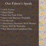 Yellow Hand Block Floral Print Cotton Fabric - Image 6