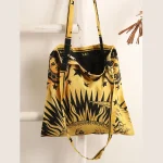 Yellow Sun & Moon Print Travel Tote Bag - Image 5