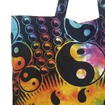 Yin Yang Mandala Print Cotton Reusable Storage Bag - Image 2