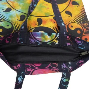 Yin Yang Mandala Print Cotton Reusable Storage Bag - Image 3