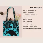 yin yang Tote Bag Durable Fun Grocery Bags - Image 6