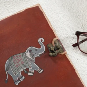 Elephant Notepad Genuine Leather Diary With C-Lock - Image 4
