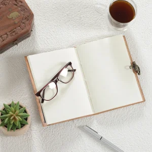 Handmade Paisley Diary with Genuine Leather Cover - Image 6