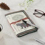 Indian Elephant Hand Print Antique Vintage Journal Notebook