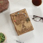 Refillable Tree of Life Handmade writing Notebook Seven Chakra
