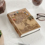 Refillable Tree of Life Handmade writing Notebook Seven Chakra - Image 2