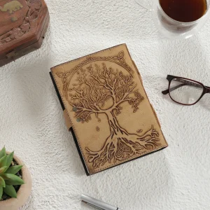Refillable Tree of Life Handmade writing Notebook Seven Chakra - Image 5