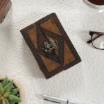 Small Leather Blank Diary With Middle C-Lock - Image 2