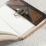 Small Leather Blank Diary With Middle C-Lock - Image 7