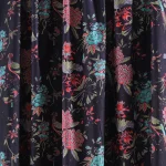 Black Bird Print Pure Cotton India Fabric - Image 2