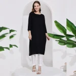 Black Color Kurta Women Office Wear Casual Kurti Dress