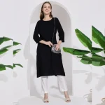 Black Color Kurta Women Office Wear Casual Kurti Dress - Image 2