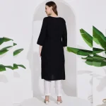 Black Color Kurta Women Office Wear Casual Kurti Dress - Image 6