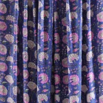Dressmaking Blue Pink Floral Print Cotton Fabric - Image 4