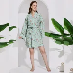 Luxury Handmade Printed Bath Robe Dress Gift For Girlfriend's - Image 3