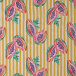 Indian Cotton Running Sewing Craft Yellow Papaya Print Fabric