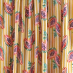 Indian Cotton Running Sewing Craft Yellow Papaya Print Fabric - Image 4