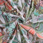 Indian Handmade Cotton Fabric White Floral Print - Image 3