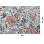 Indian Handmade Cotton Fabric White Floral Print - Image 5