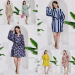 Luxury Handmade Printed Bath Robe Dress Gift For Girlfriend's