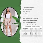 Pink Floral Printed Shorts for Women, Summer Short Pants - Image 3