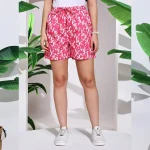 Pink Scorpions Printed Shorts with Side Pockets - Image 4