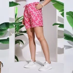 Pink Scorpions Printed Shorts with Side Pockets - Image 6