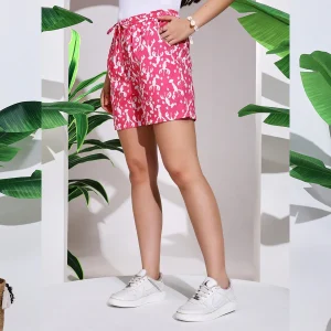 Pink Scorpions Printed Shorts with Side Pockets - Image 6