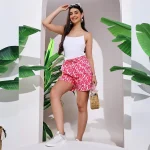 Pink Scorpions Printed Shorts with Side Pockets - Image 2