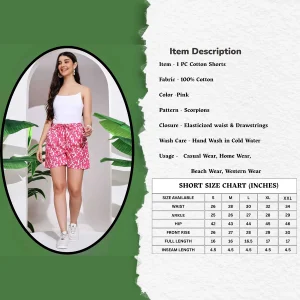 Pink Scorpions Printed Shorts with Side Pockets - Image 3