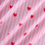 Running Dressmaking Pure Cotton Fabric Pink Heart Printed - Image 3
