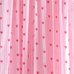 Running Dressmaking Pure Cotton Fabric Pink Heart Printed - Image 2