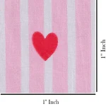 Running Dressmaking Pure Cotton Fabric Pink Heart Printed - Image 5