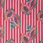 Traditional Handmade Red Papaya Printed Cotton Fabric
