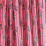 Traditional Handmade Red Papaya Printed Cotton Fabric - Image 2