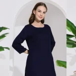 Women Casual Blue Color Cotton Kurta / Kurti - Image 4