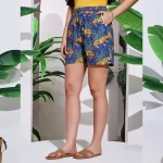 Women Cotton Boxer Shorts Purple Leopard Printed Short Pants - Image 4