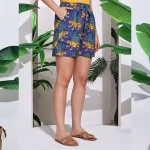 Women Cotton Boxer Shorts Purple Leopard Printed Short Pants - Image 5