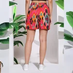 Women’s Outdoor Pink Ikat Print Short Pants - Image 8