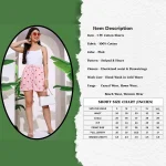 Women’s Pull On Run Around Cotton Beach Shorts Pink Heart Print - Image 3