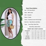 Women's Trousers Paisley Printed Cotton Shorts - Image 3