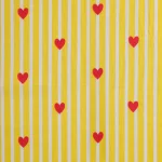 Yellow Heart Print Dressmaking Craft Fabric