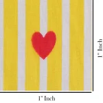 Yellow Heart Print Dressmaking Craft Fabric - Image 5