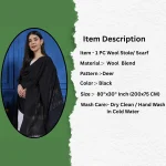 Beautiful Black Deer Sequins Work Stole - Image 7