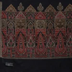 Beautiful Black Leaf Design Wool Shawl - Image 6