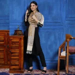 Beautiful Sand Floral Women Stole 80"x30" - Image 3