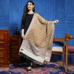 Beautiful Sand Floral Women Stole 80"x30" - Image 4